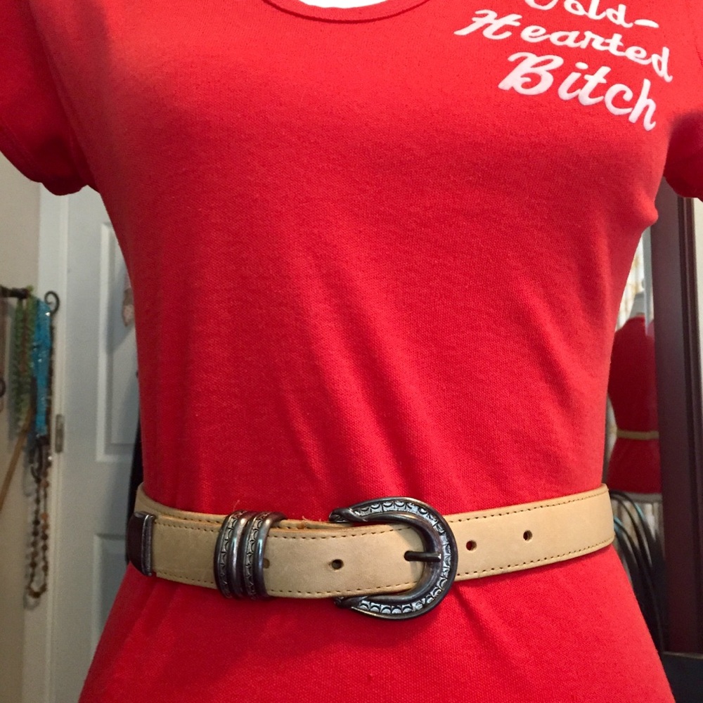 Vintage Southwestern Waist Belt, genuine leather